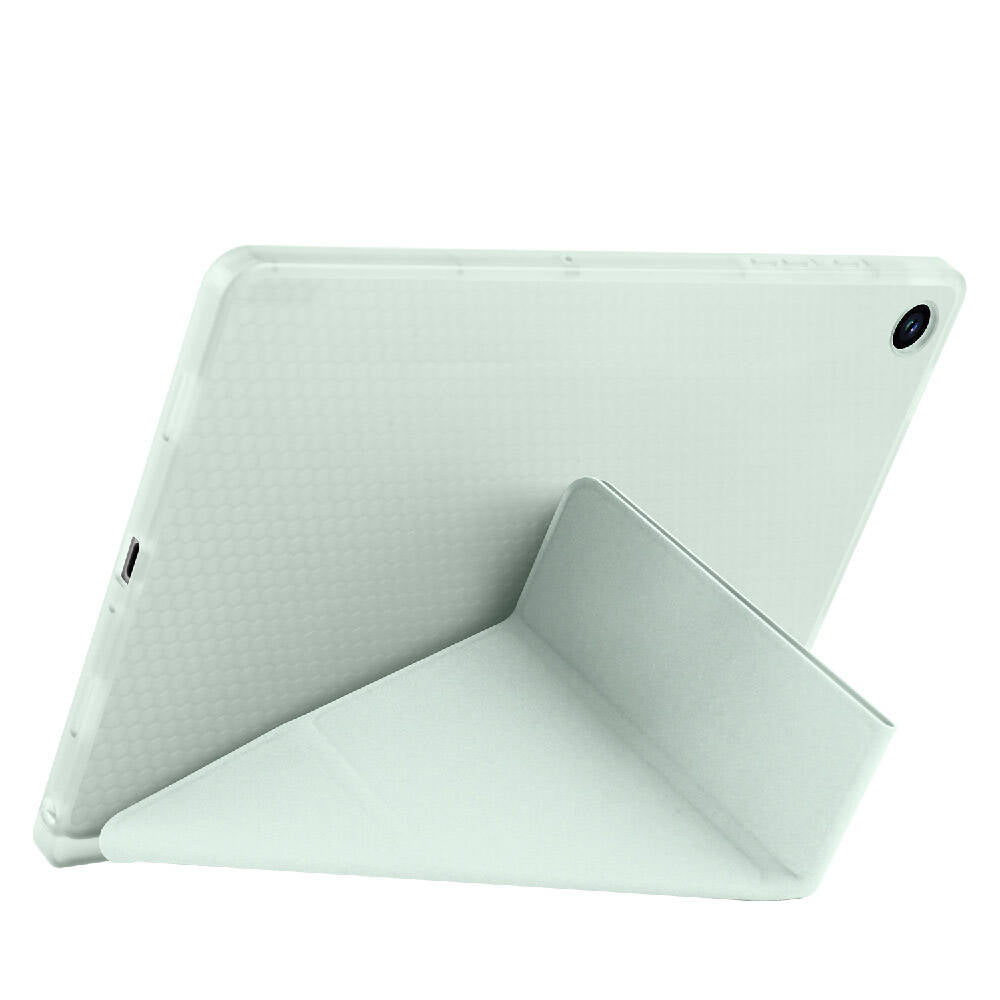 Galaxy Tab A9 Kılıf Zore Tri Folding Kalem Bölmeli Standlı Kılıf Açık Yeşil