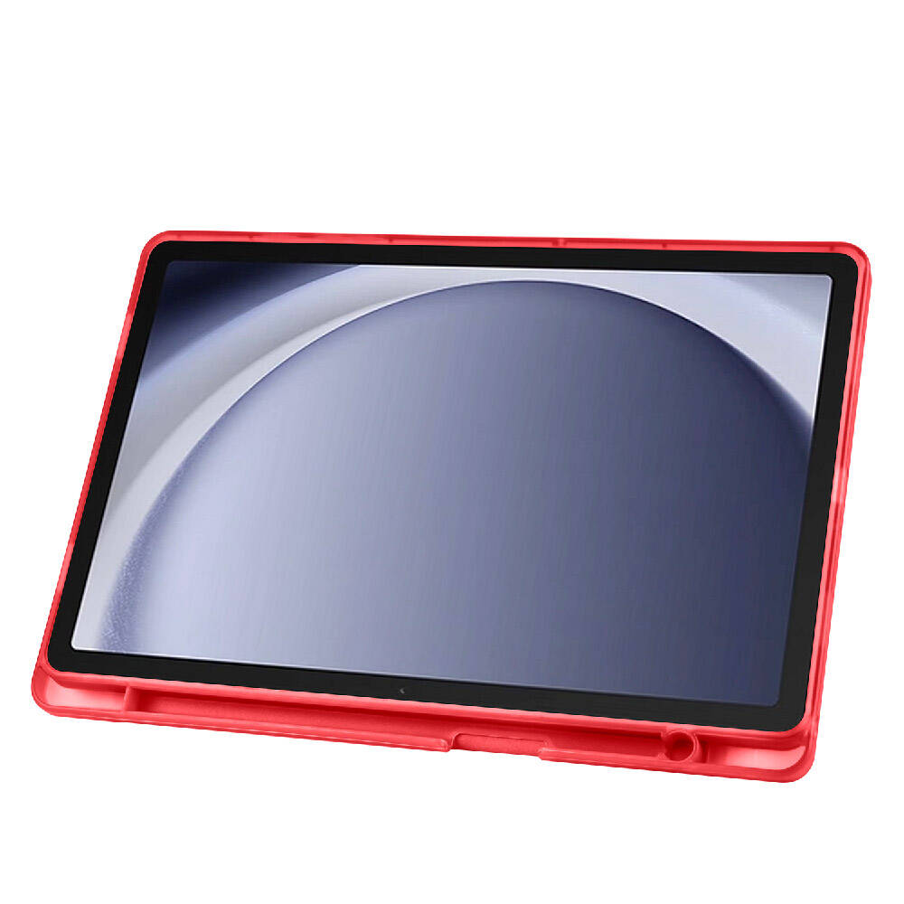 Galaxy Tab A9 Kılıf Zore Tri Folding Kalem Bölmeli Standlı Kılıf Siyah