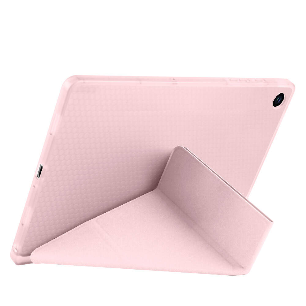 Galaxy Tab A9 Kılıf Zore Tri Folding Kalem Bölmeli Standlı Kılıf Açık Yeşil