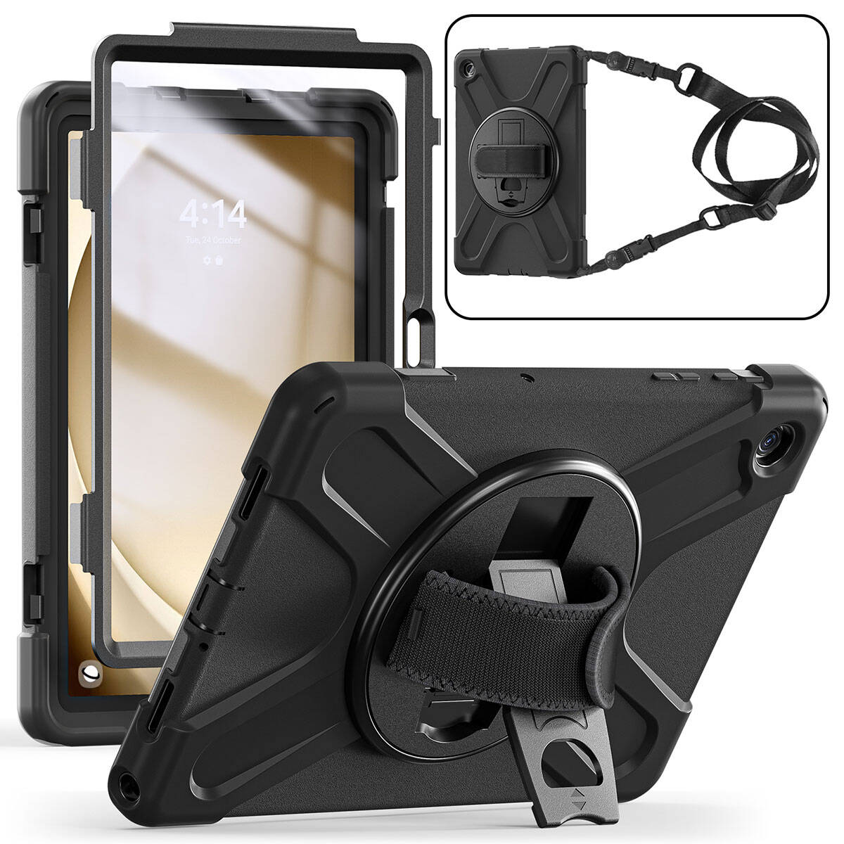 Galaxy Tab A9 Plus Zore Defender Tablet Silikon Siyah