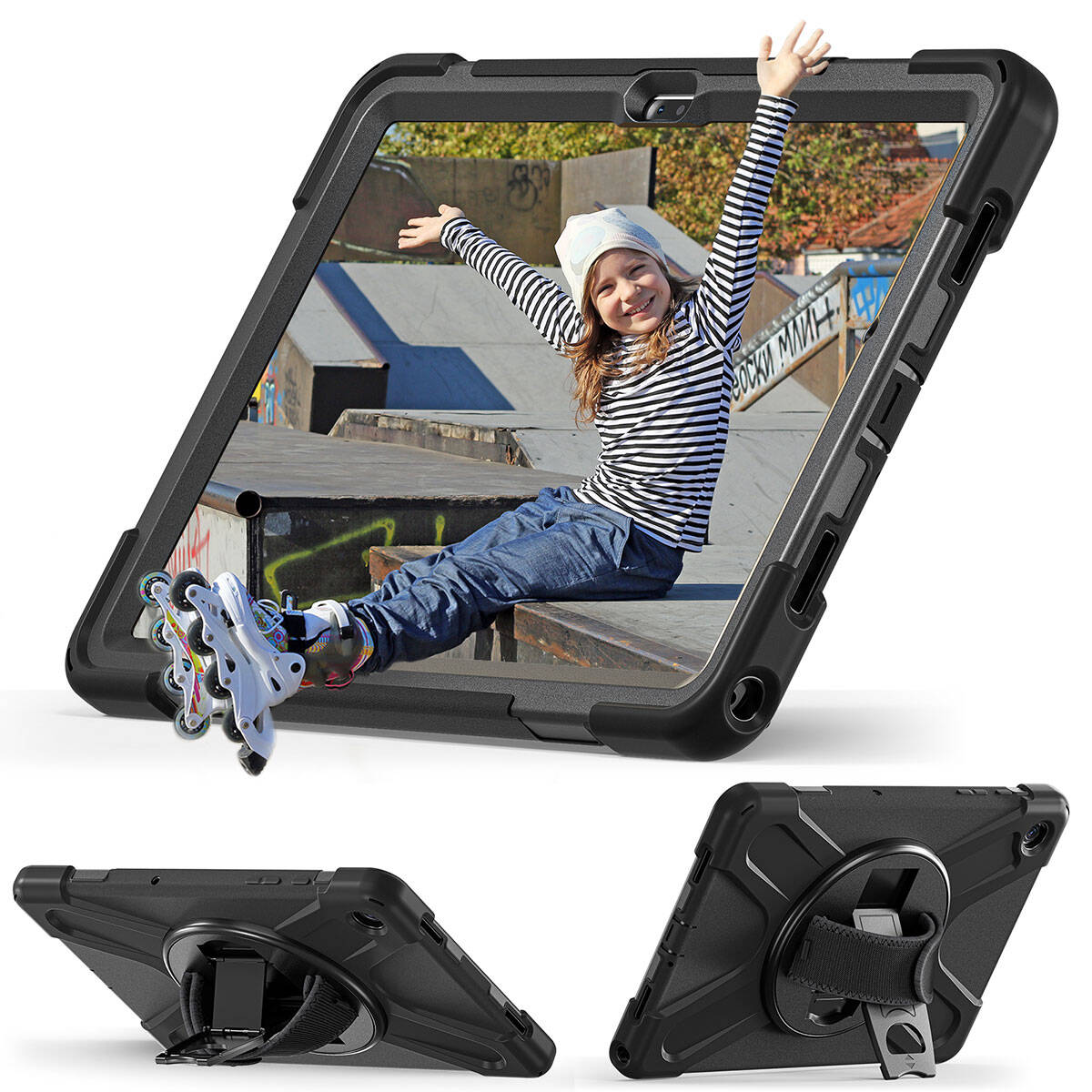 Galaxy Tab A9 Plus Zore Defender Tablet Silikon Siyah