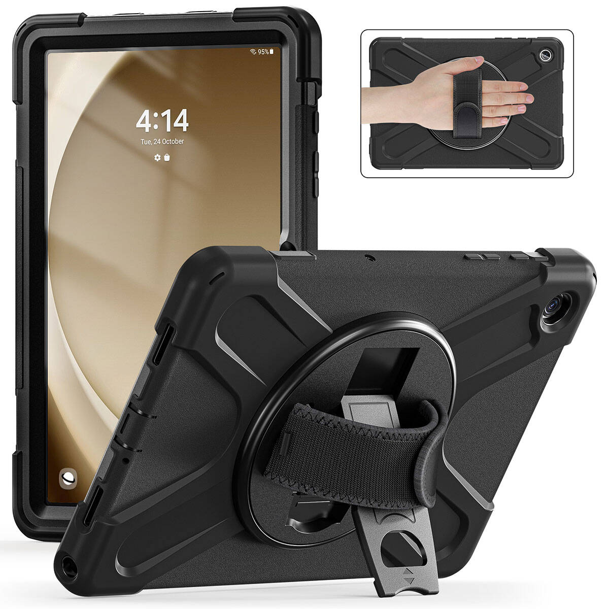 Galaxy Tab A9 Plus Zore Defender Tablet Silikon Siyah