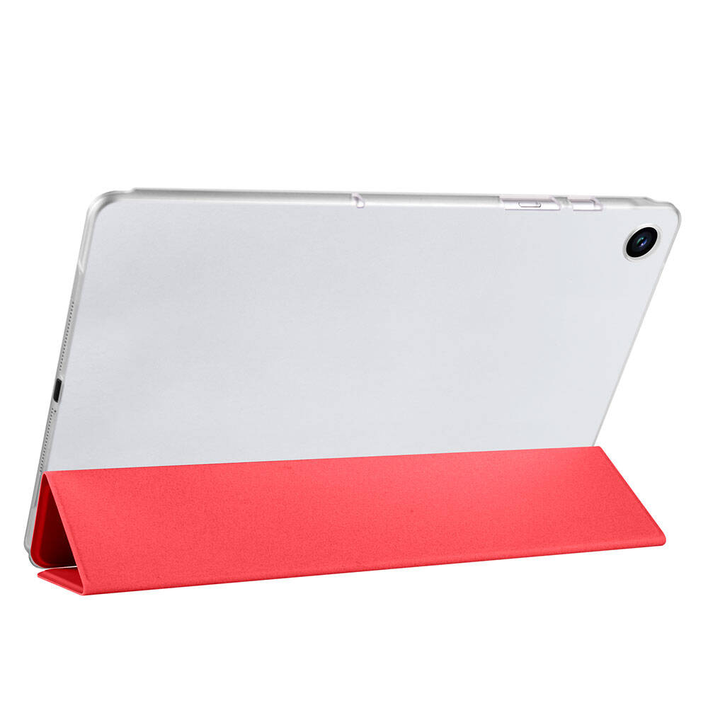 Galaxy Tab A9 Plus Zore Smart Cover Standlı 1-1 Kılıf Kırmızı