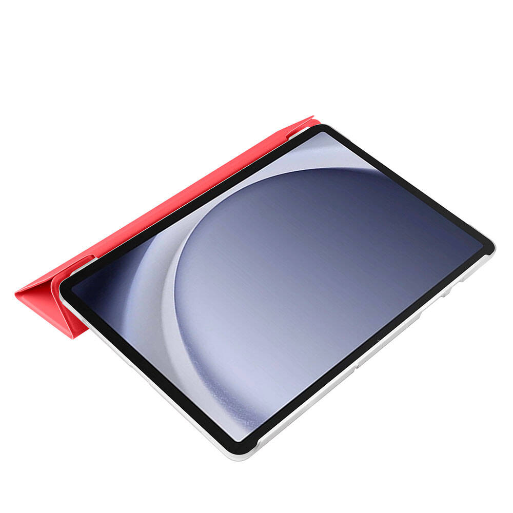 Galaxy Tab A9 Plus Zore Smart Cover Standlı 1-1 Kılıf Pembe Koyu