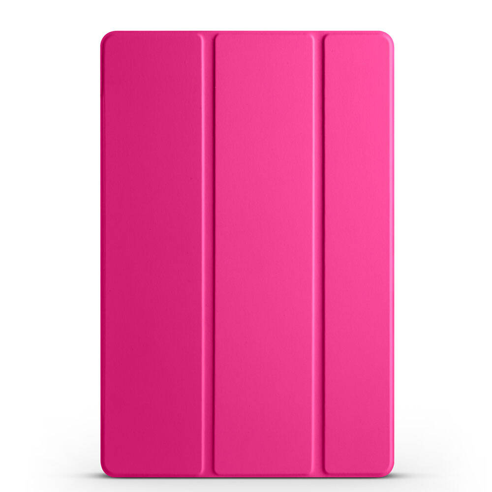 Galaxy Tab A9 Plus Zore Smart Cover Standlı 1-1 Kılıf Pembe Koyu