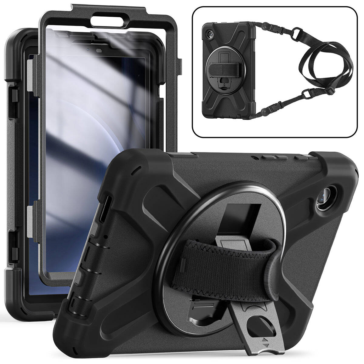 Galaxy Tab A9 Zore Defender Tablet Silikon Siyah