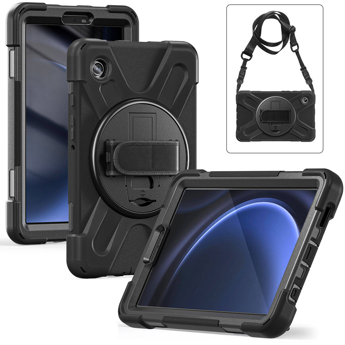 Galaxy Tab A9 Zore Defender Tablet Silikon Siyah