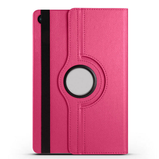 Galaxy Tab A9 Zore Dönebilen Standlı Kılıf Pembe Koyu