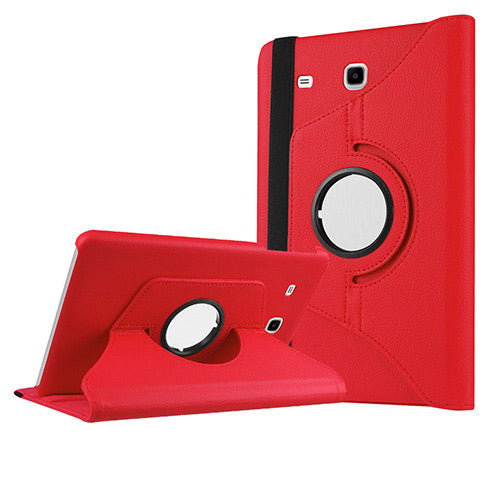 Galaxy Tab E T560 9.6 Zore Dönebilen Standlı Kılıf Kırmızı