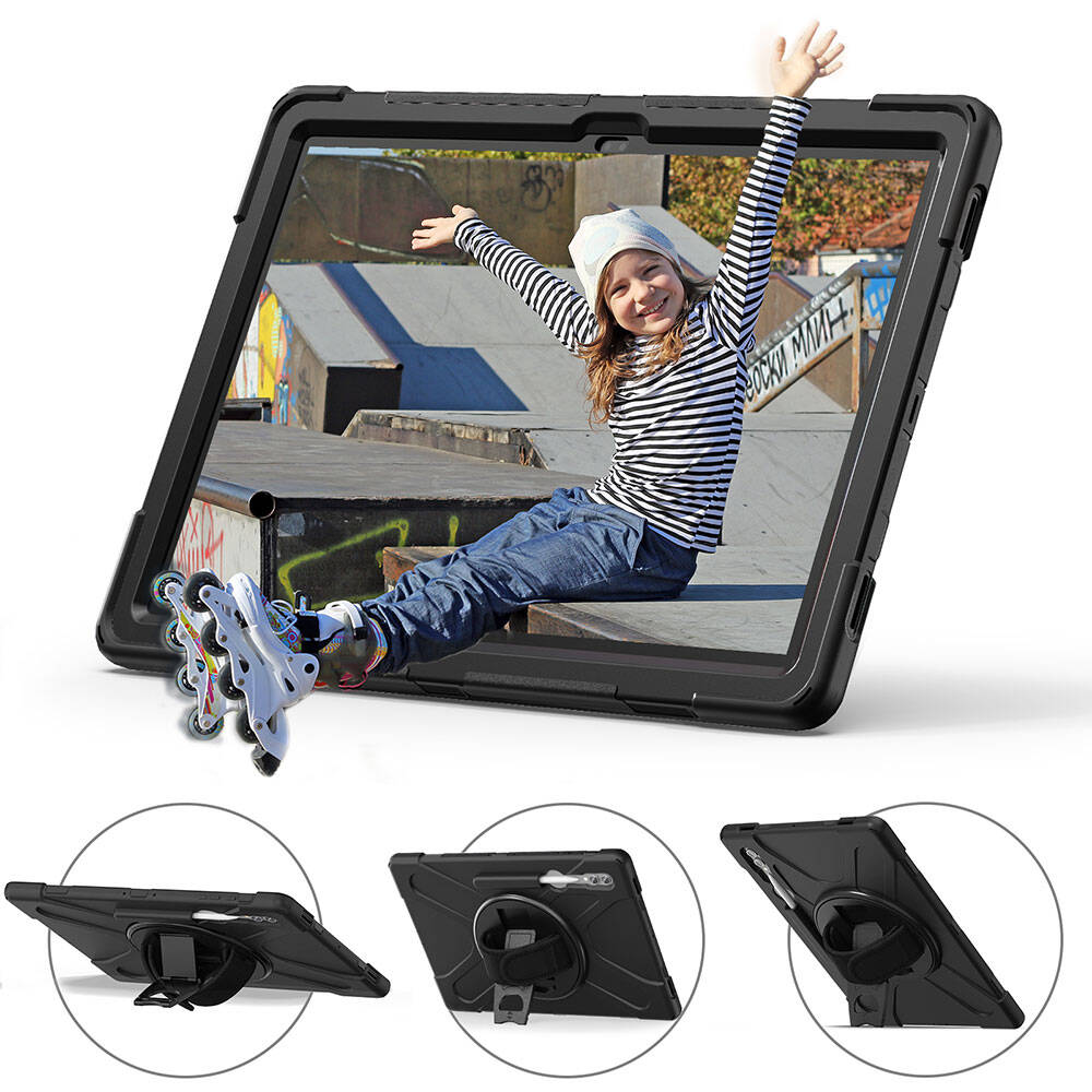 Galaxy Tab S10 Ultra Zore Defender Tablet Silikon Siyah