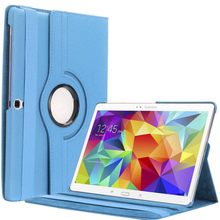 Galaxy Tab S3 9.7 T820 Zore Dönebilen Standlı Kılıf Mavi