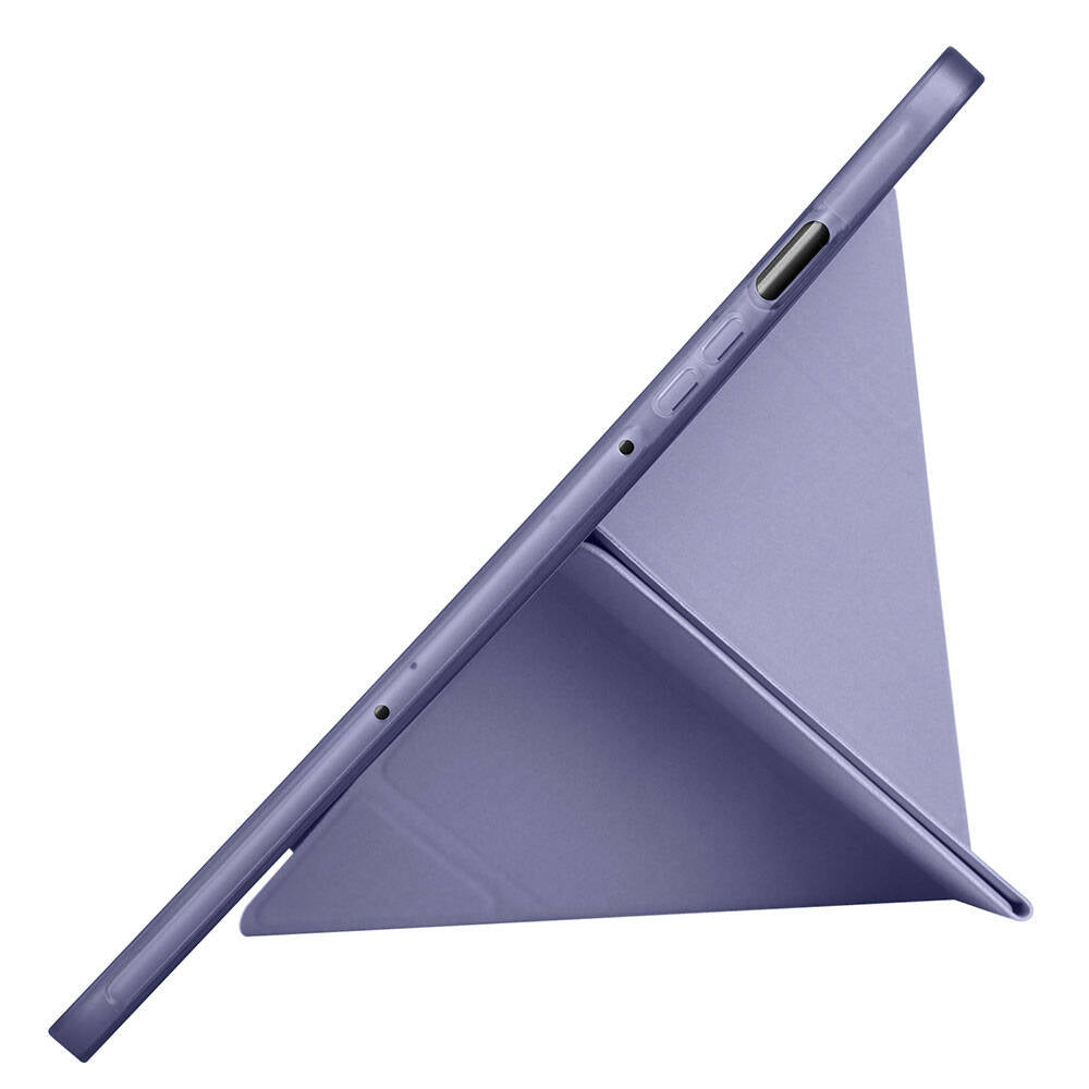 Galaxy Tab S9 FE Kılıf Zore Tri Folding Kalem Bölmeli Standlı Kılıf Gri