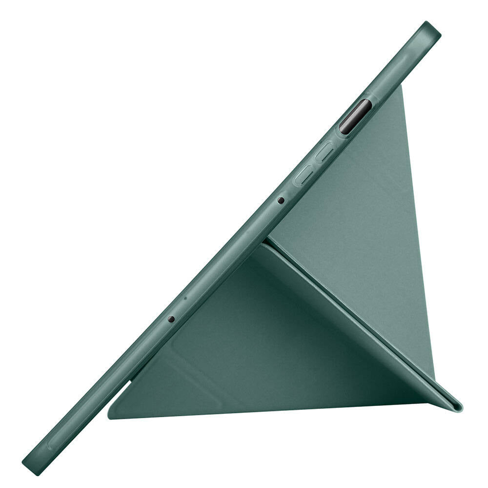 Galaxy Tab S9 FE Kılıf Zore Tri Folding Kalem Bölmeli Standlı Kılıf Gri