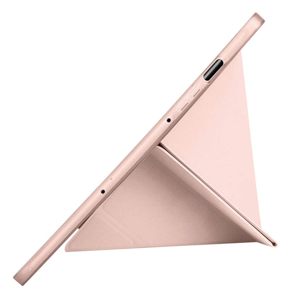 Galaxy Tab S9 FE Kılıf Zore Tri Folding Kalem Bölmeli Standlı Kılıf Gri