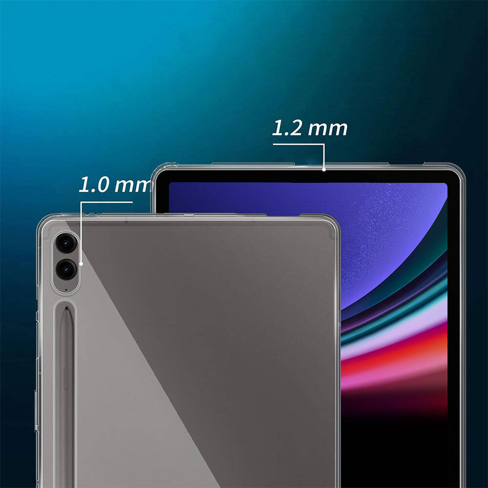 Galaxy Tab S9 FE Plus Kılıf Zore Tablet Süper Silikon Kapak Renksiz