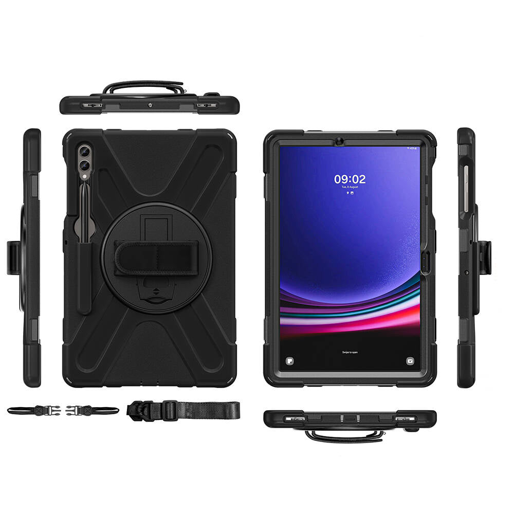 Galaxy Tab S9 FE Plus Zore Defender Tablet Silikon Siyah