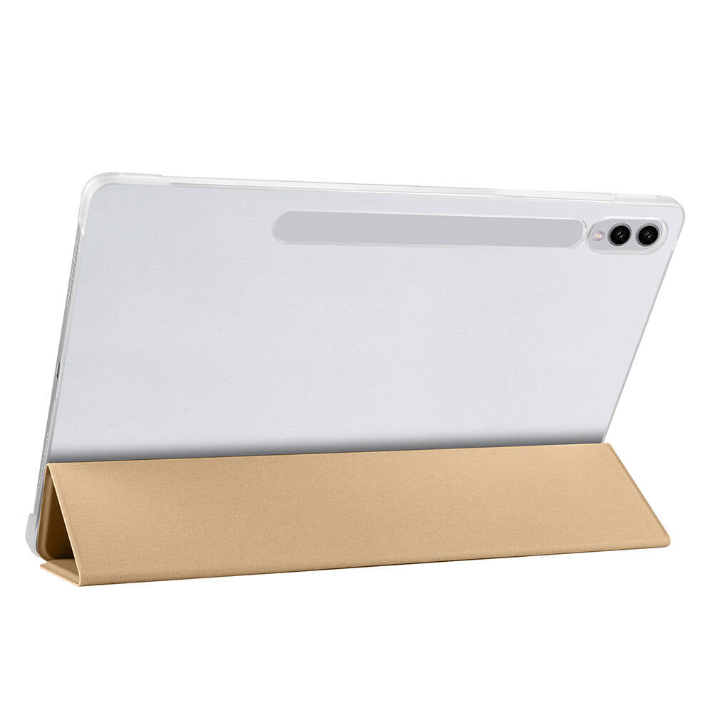 Galaxy Tab S9 FE Plus Zore Smart Cover Standlı 1-1 Kılıf Gold
