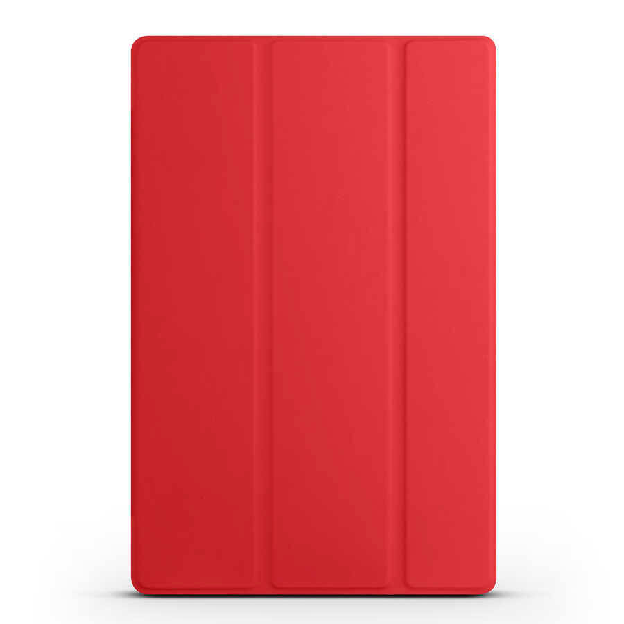 Galaxy Tab S9 FE Plus Zore Smart Cover Standlı 1-1 Kılıf Kırmızı