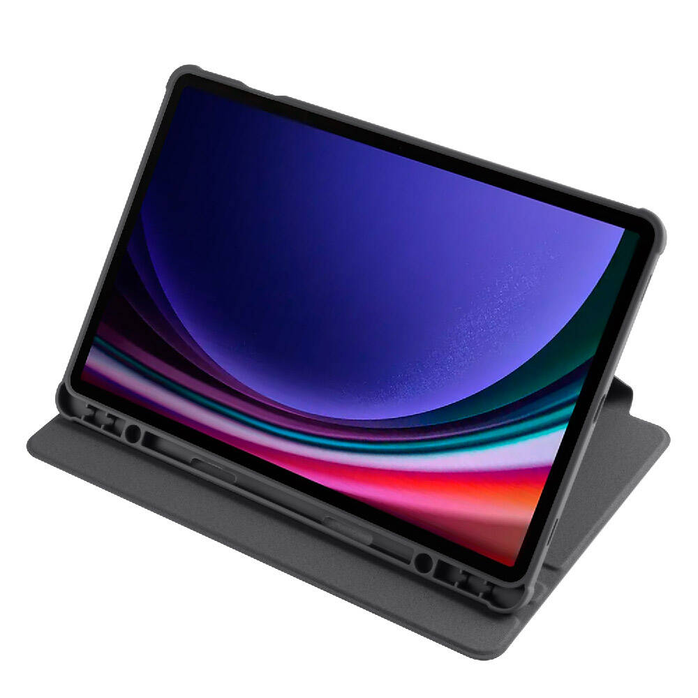 Galaxy Tab S9 Kılıf Zore Termik Kalem Bölmeli Dönebilen Standlı Kılıf Mavi