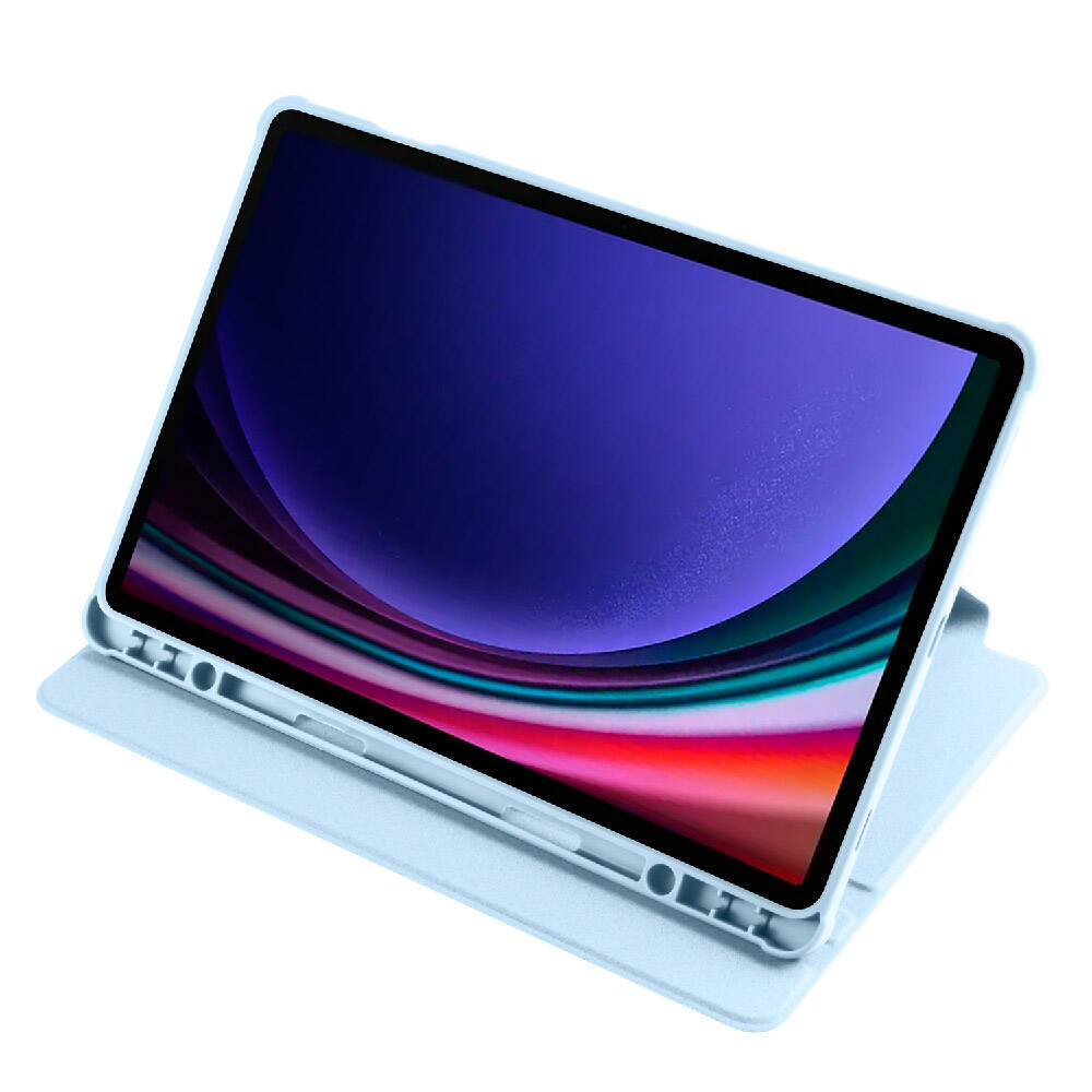 Galaxy Tab S9 Kılıf Zore Termik Kalem Bölmeli Dönebilen Standlı Kılıf Açık Yeşil