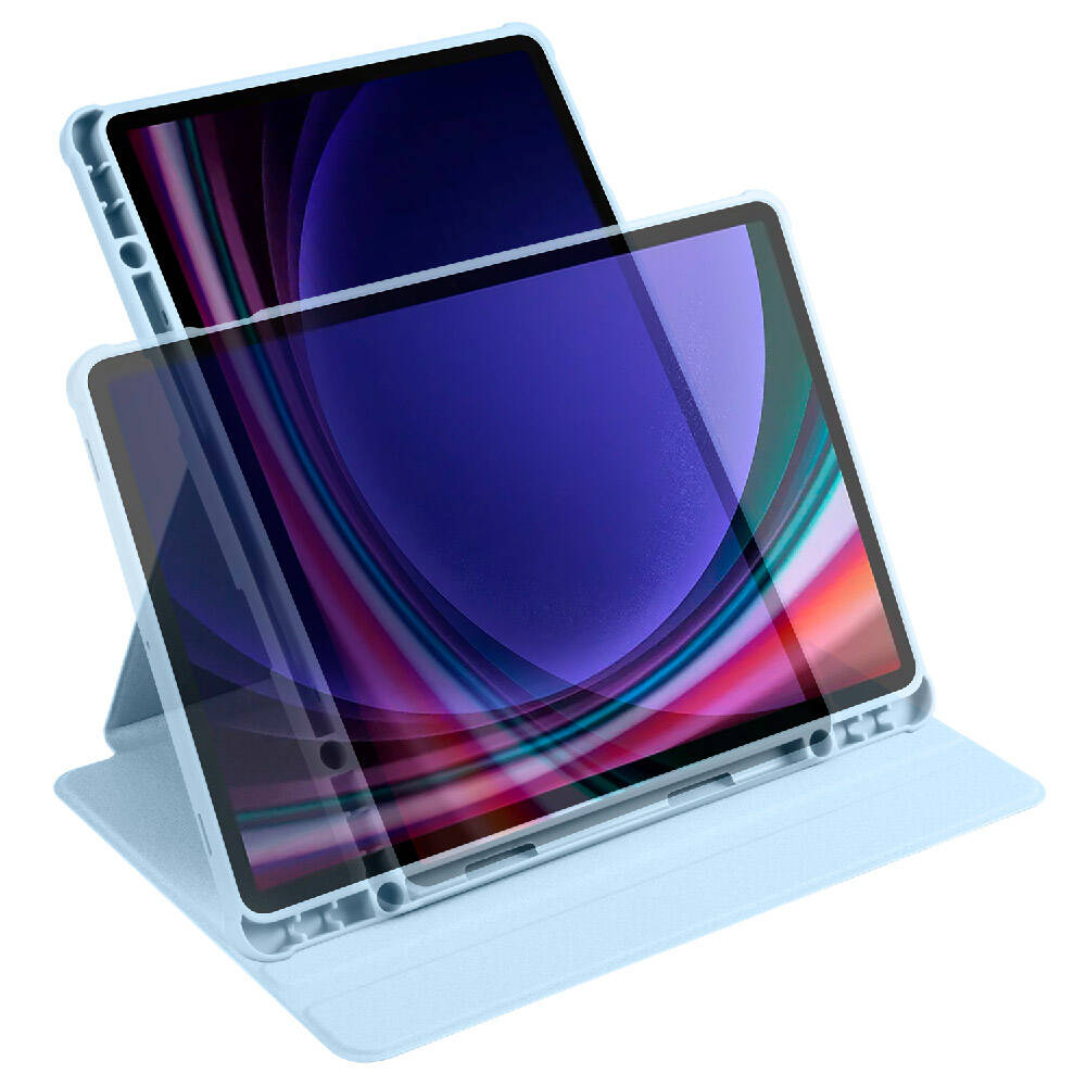 Galaxy Tab S9 Kılıf Zore Termik Kalem Bölmeli Dönebilen Standlı Kılıf Siyah