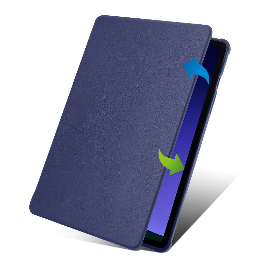 Galaxy Tab S9 Kılıf Zore Termik Kalem Bölmeli Dönebilen Standlı Kılıf Siyah