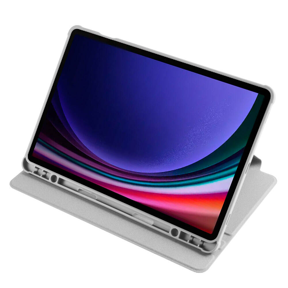 Galaxy Tab S9 Kılıf Zore Termik Kalem Bölmeli Dönebilen Standlı Kılıf Siyah