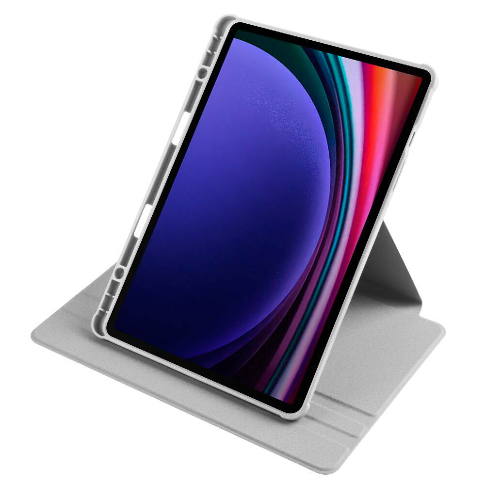 Galaxy Tab S9 Kılıf Zore Termik Kalem Bölmeli Dönebilen Standlı Kılıf Siyah