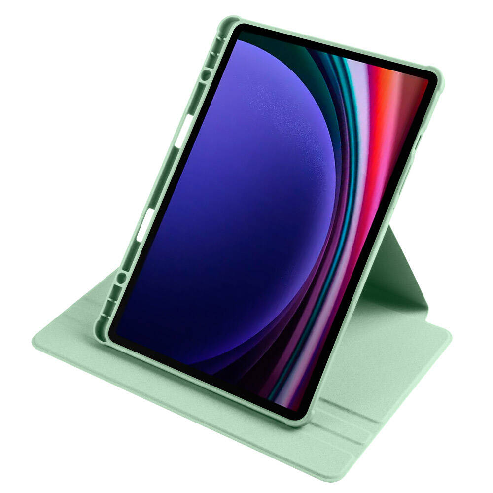 Galaxy Tab S9 Kılıf Zore Termik Kalem Bölmeli Dönebilen Standlı Kılıf Siyah