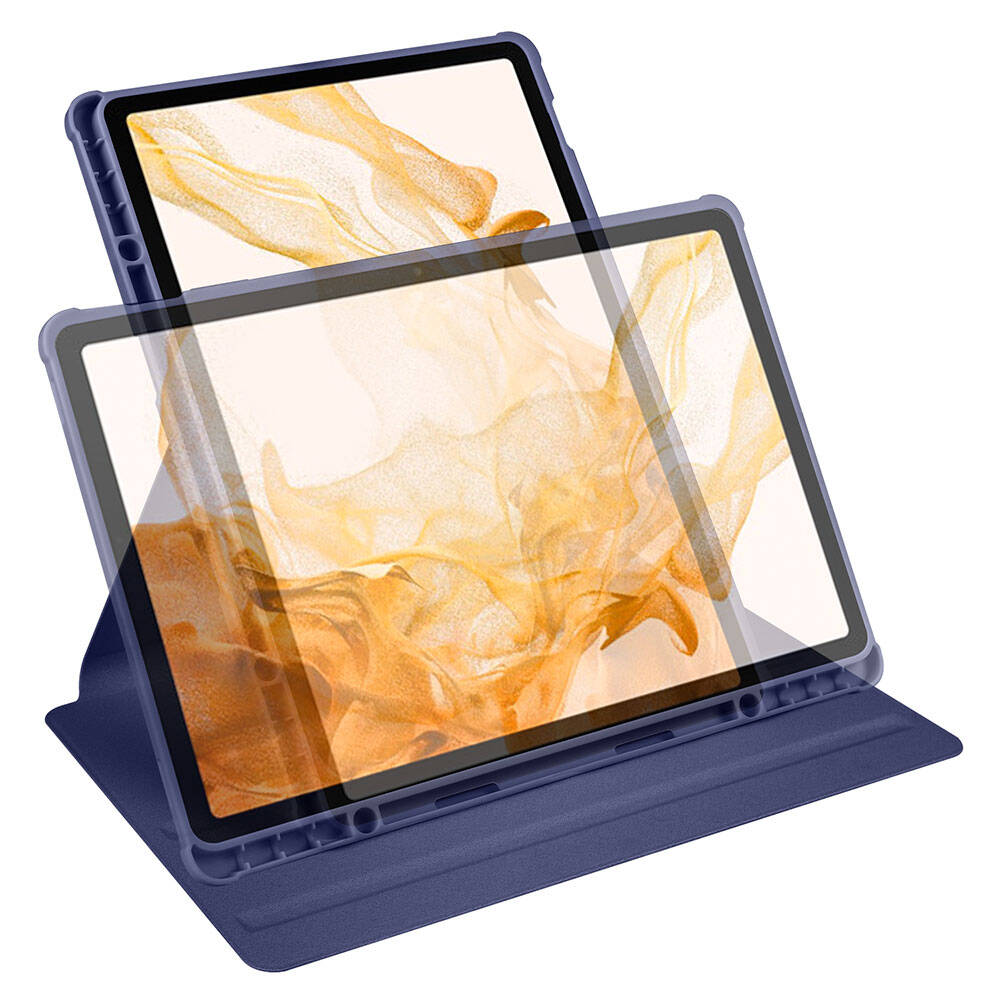 Galaxy Tab S9 Plus Kılıf Zore Termik Kalem Bölmeli Dönebilen Standlı Kılıf Koyu Yeşil
