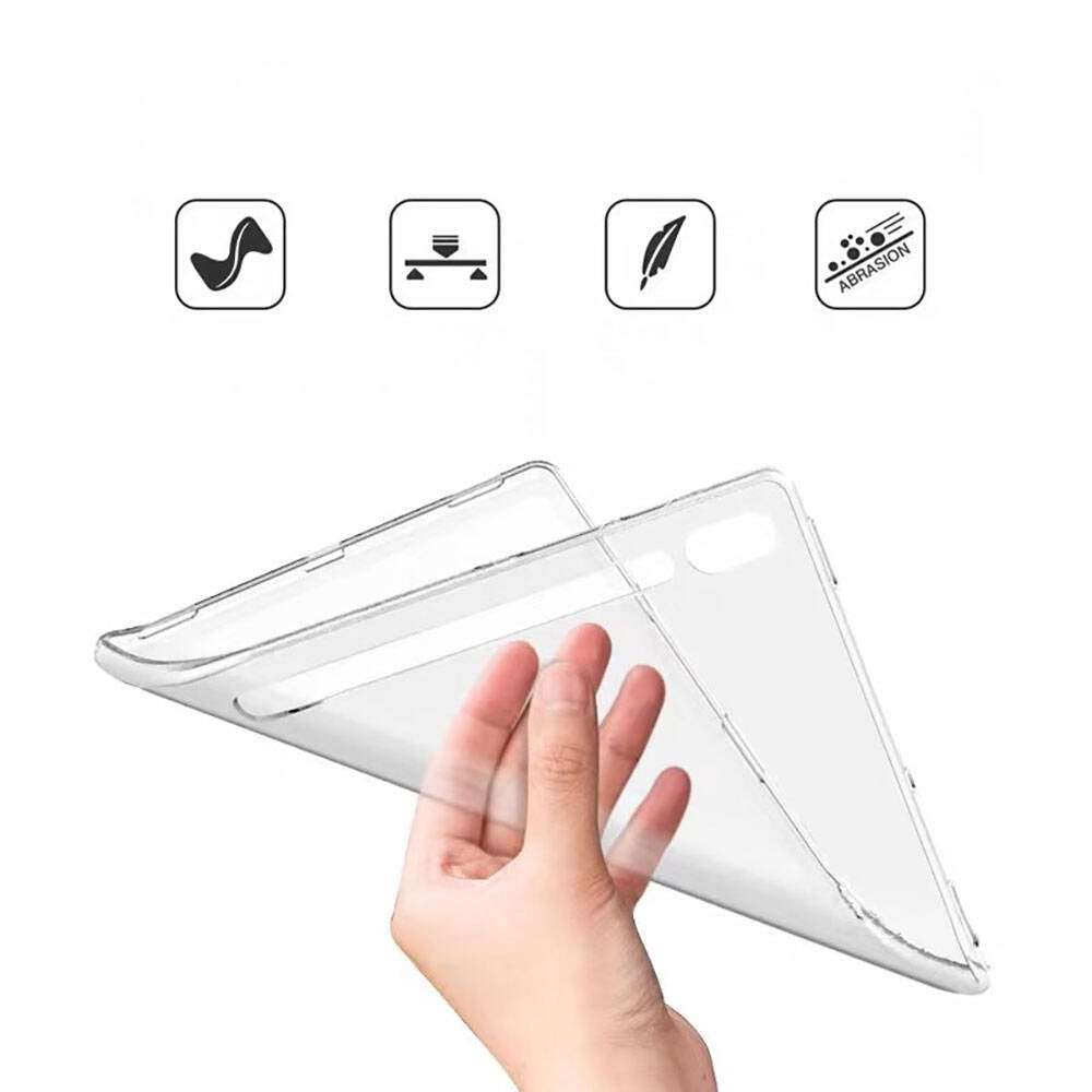 Galaxy Tab S9 Ultra SM-X910 Kılıf Zore Tablet Süper Silikon Kapak Renksiz