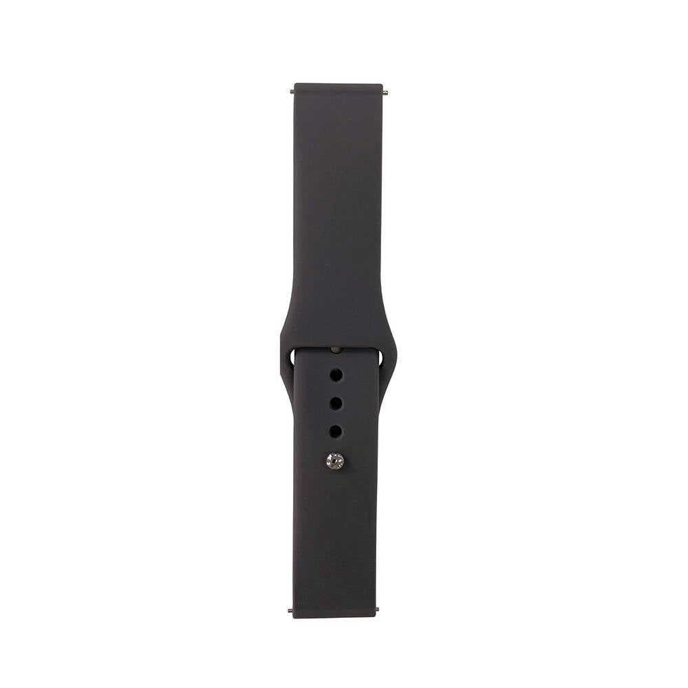 Galaxy Watch 46mm Band Serisi 22mm Klasik Kordon Silikon Strap Kayış Gri