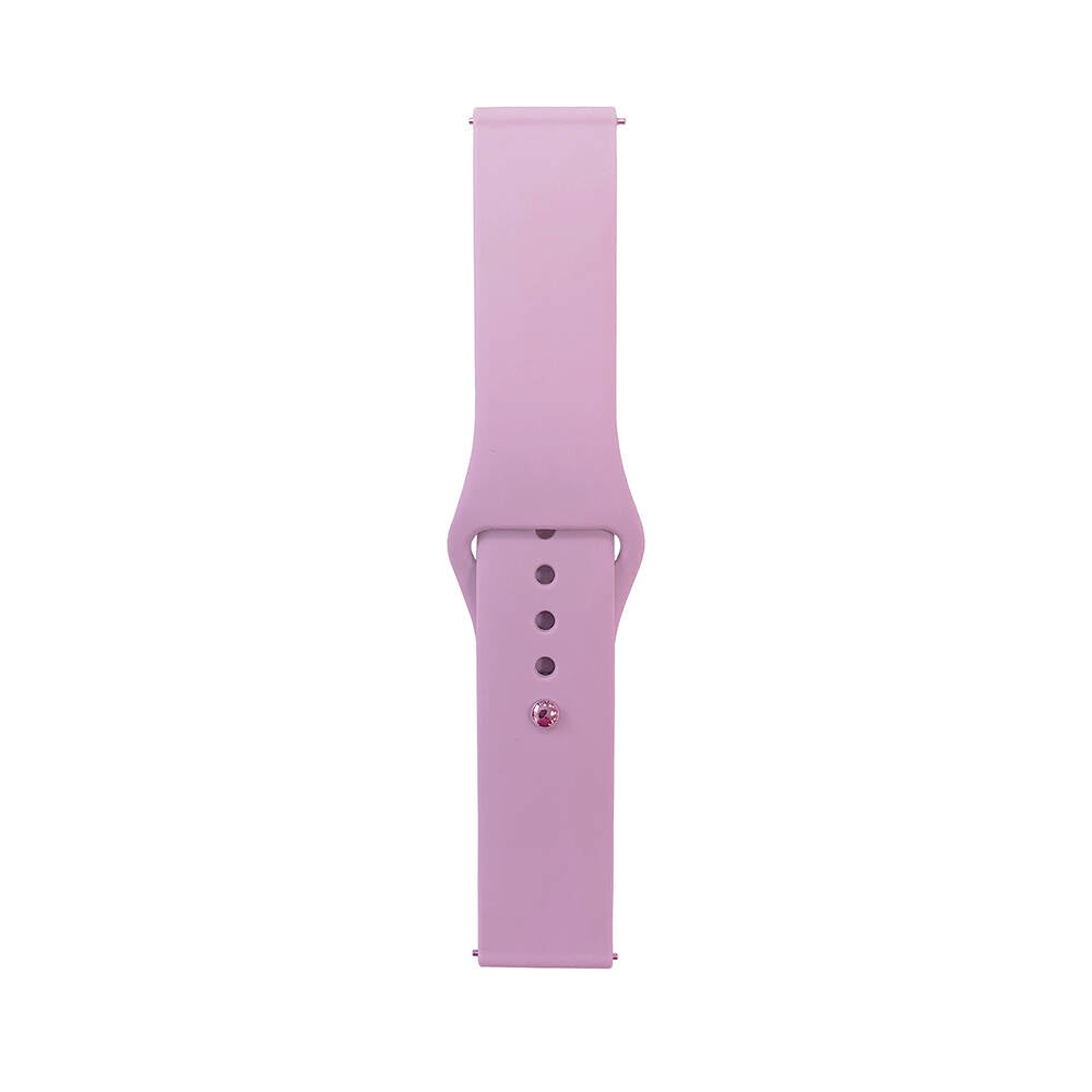 Galaxy Watch 46mm Band Serisi 22mm Klasik Kordon Silikon Strap Kayış Mor