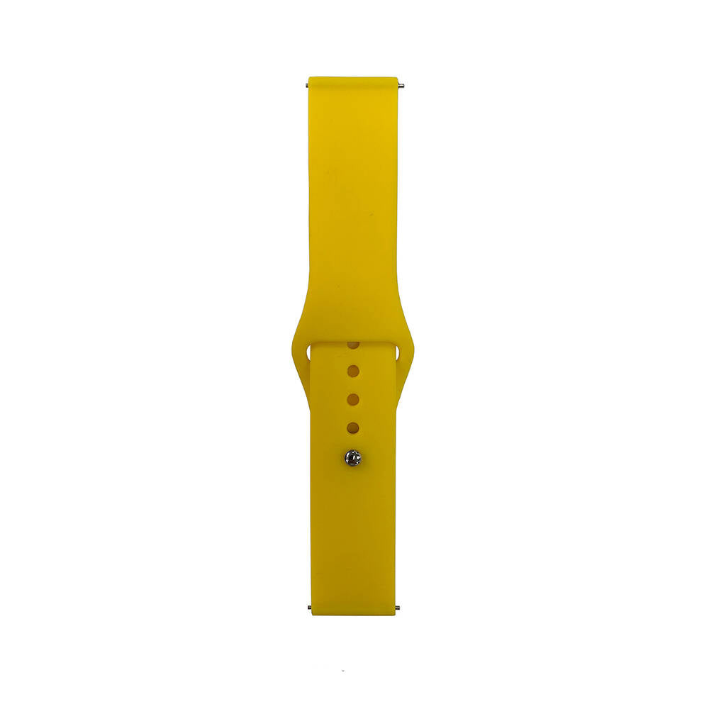 Galaxy Watch 46mm Band Serisi 22mm Klasik Kordon Silikon Strap Kayış Sarı