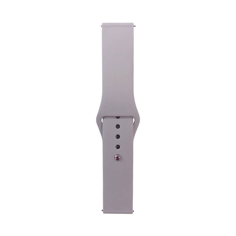 Galaxy Watch 46mm Band Serisi 22mm Klasik Kordon Silikon Strap Kayış Cloud Gray