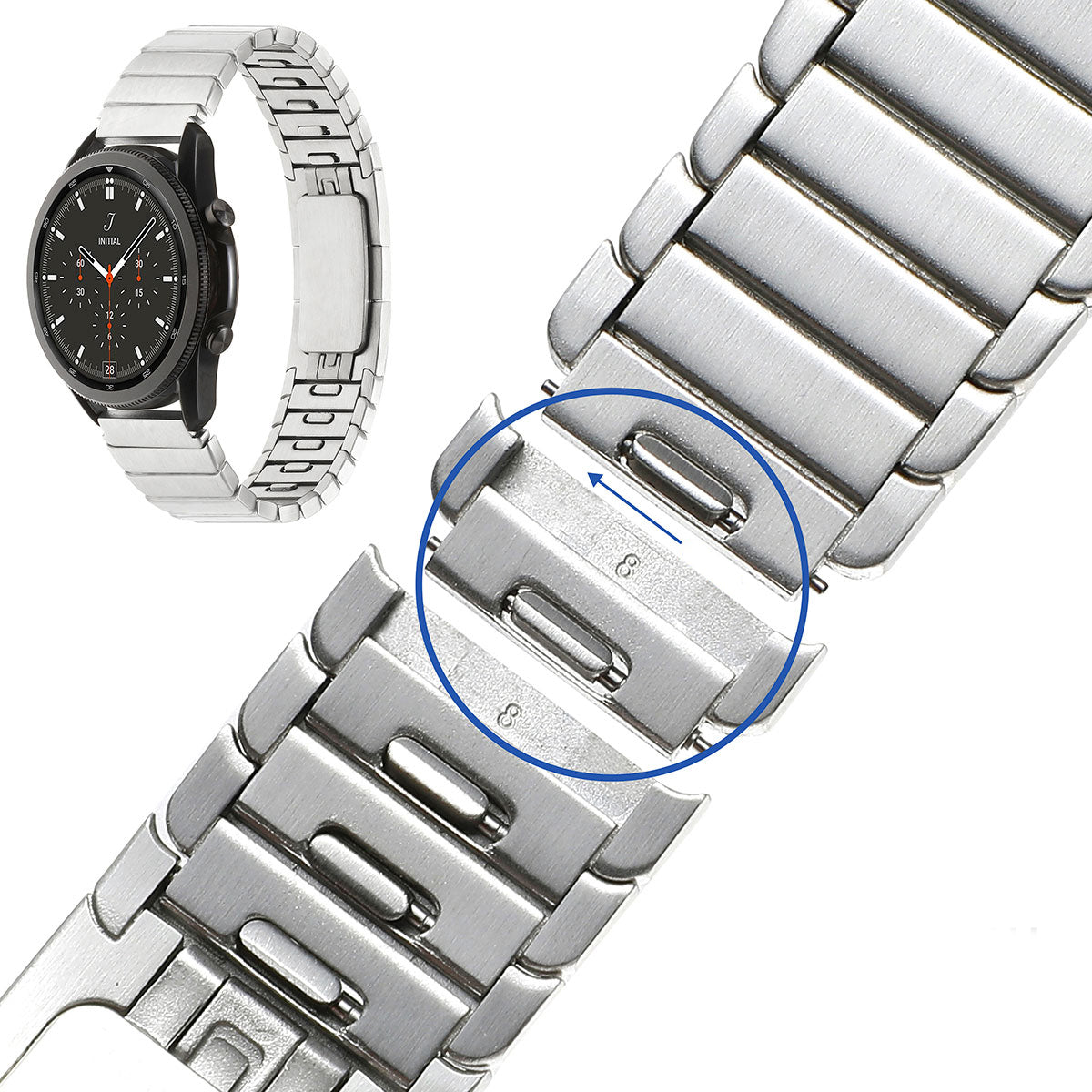 Galaxy Watch 46mm Zore KRD-82 22mm Metal Kordon Siyah