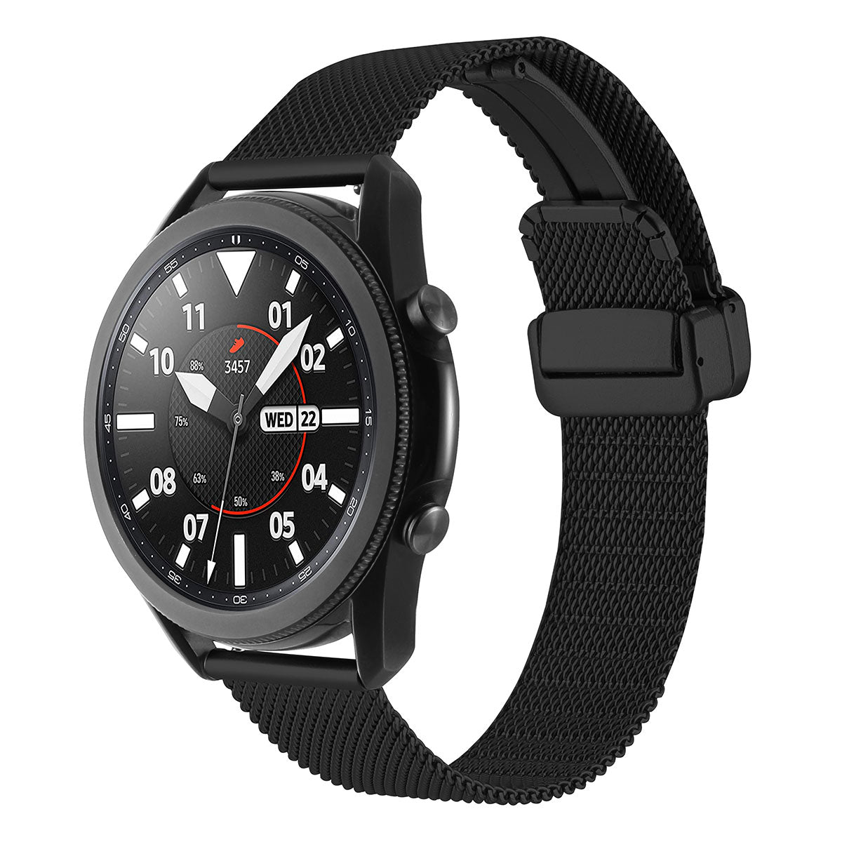 Galaxy Watch 46mm Zore KRD-85 22mm Metal Kordon Siyah