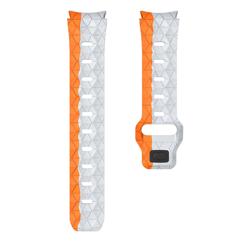 Galaxy Watch 5 40mm Zore KRD-116 20mm Futbol Desenli Spor Tasarımlı Silikon Kordon Beyaz