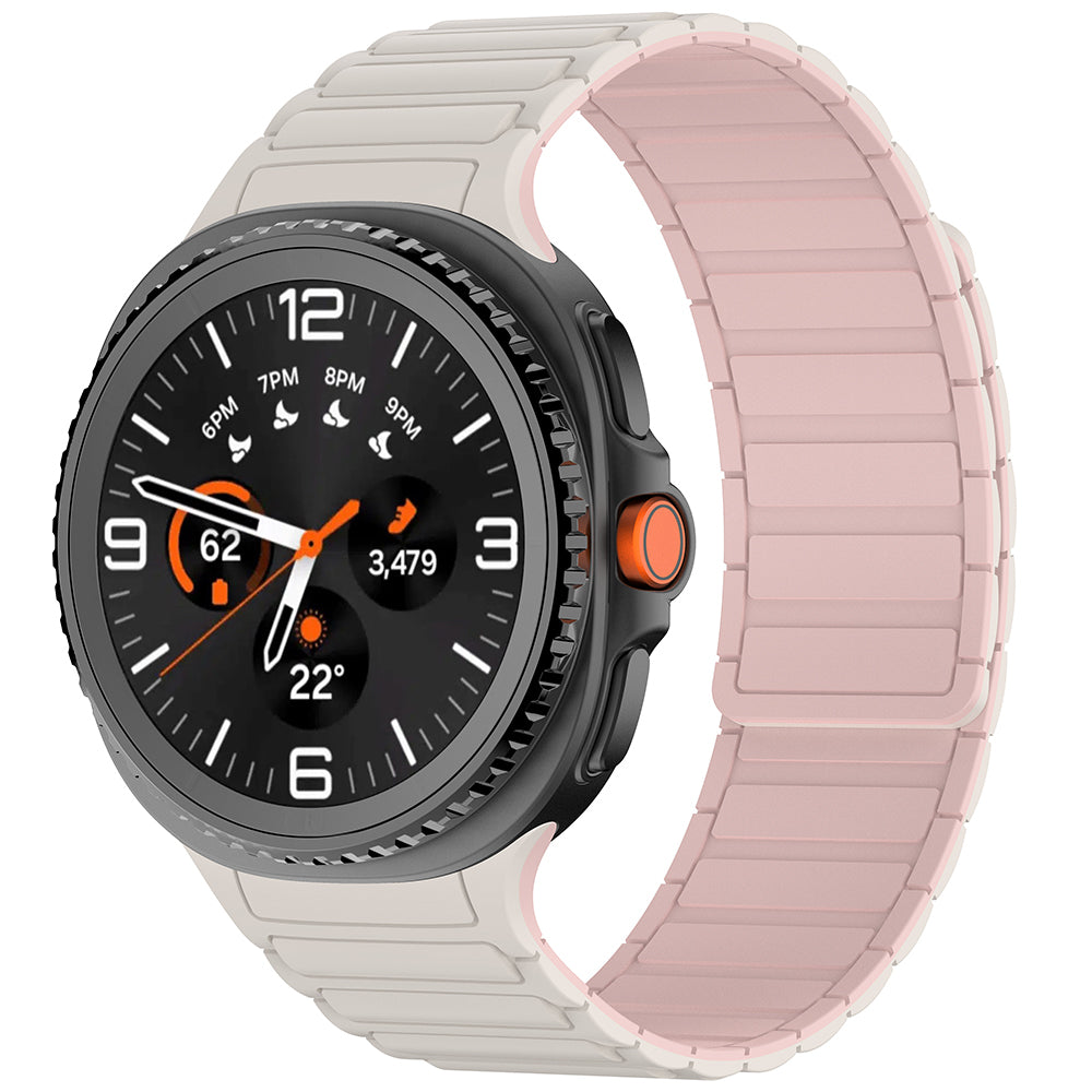 Galaxy Watch 8 Ultra Zore KRD-146 Silikon Kordon Strap Kayış Siyah-Turuncu