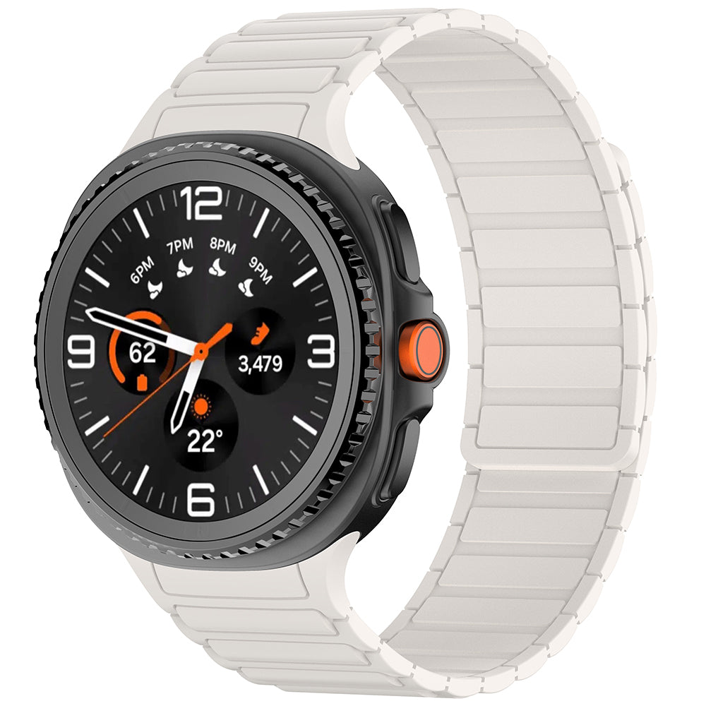 Galaxy Watch 8 Ultra Zore KRD-146 Silikon Kordon Strap Kayış Starlight-Turuncu