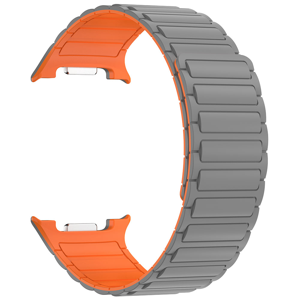 Galaxy Watch 8 Ultra Zore KRD-146 Silikon Kordon Strap Kayış Starlight-Turuncu