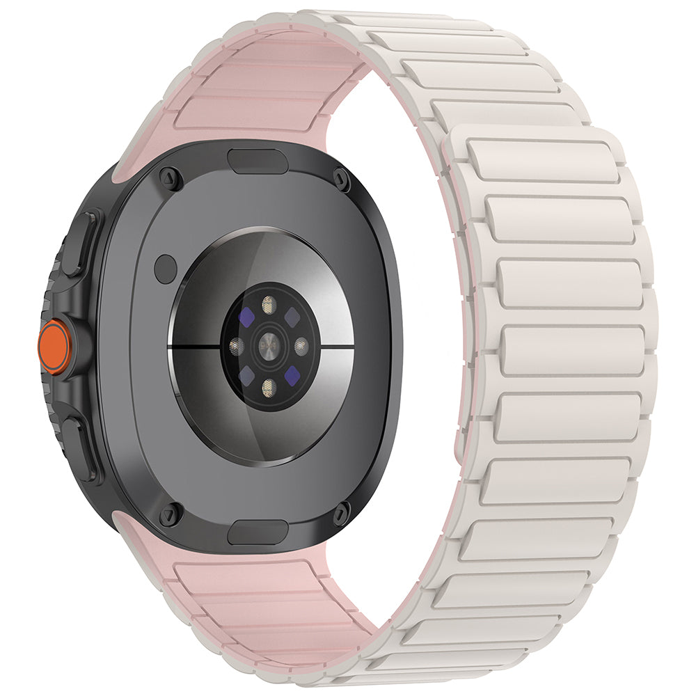 Galaxy Watch 8 Ultra Zore KRD-146 Silikon Kordon Strap Kayış Starlight-Pembe