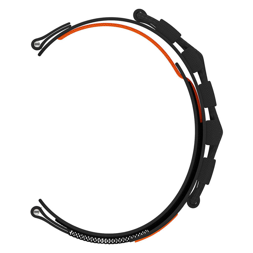 Galaxy Watch Active 2 40mm Zore KRD-112 20mm Orbital Örgülü Halat Tasarımlı Naylon Kumaş Hasır Kordon Siyah