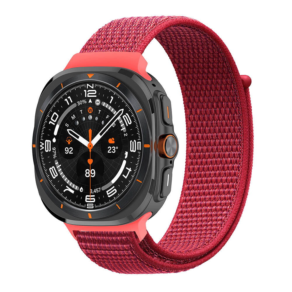 Galaxy Watch Ultra 47mm Zore KRD-03 Hasır Kordon Kum Pembe