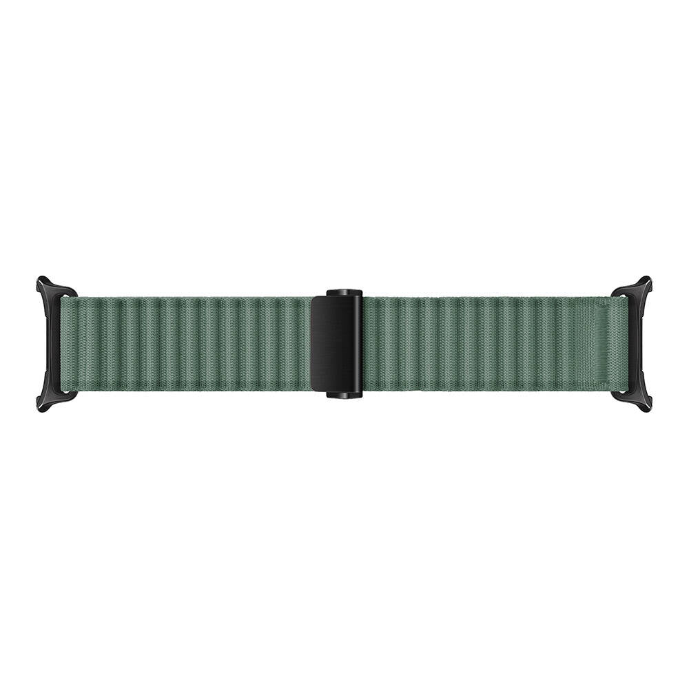 Galaxy Watch Ultra 47mm Zore KRD-120 Naylon Kumaş Hasır Örgülü Kordon Yeşil