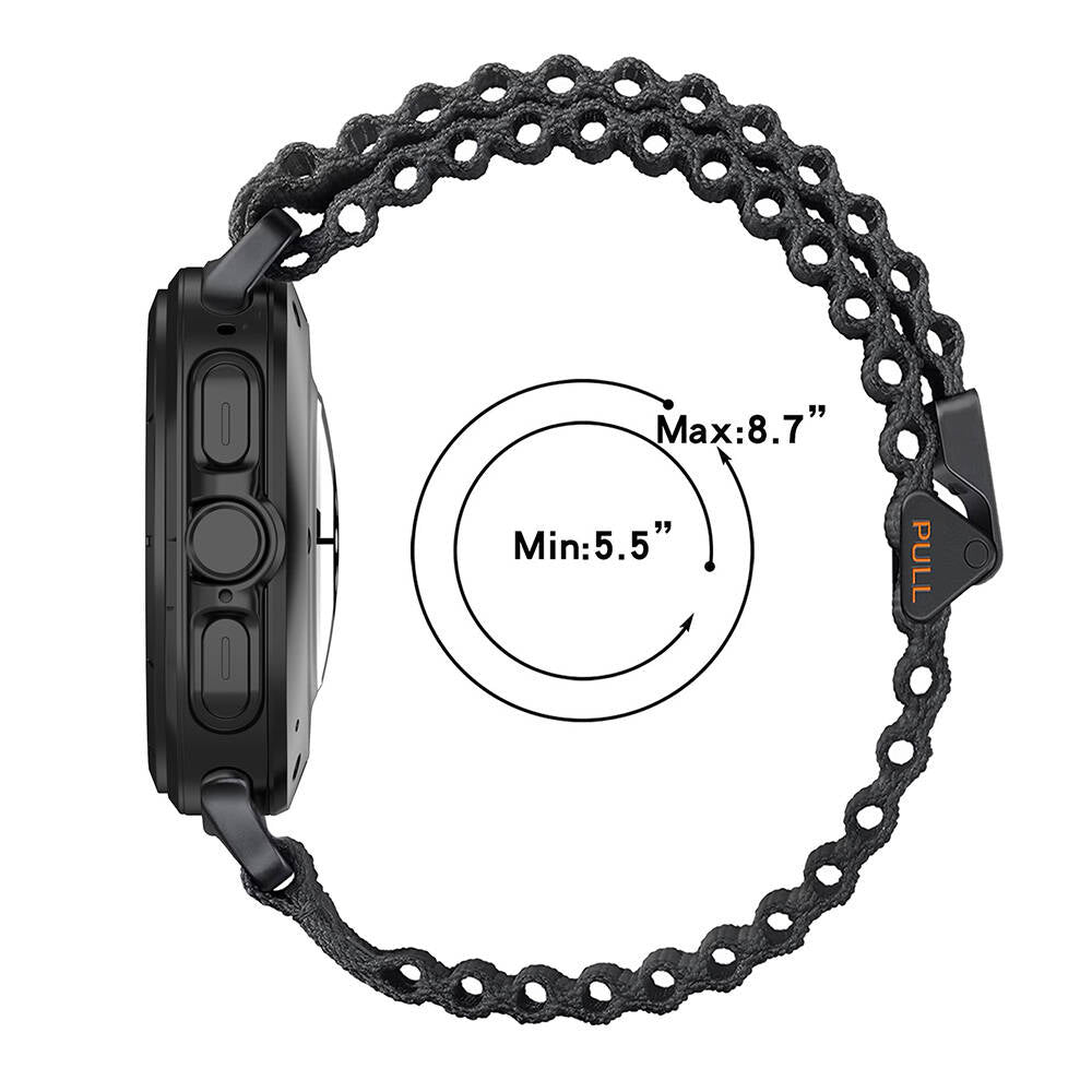 Galaxy Watch Ultra 47mm Zore KRD-120 Naylon Kumaş Hasır Örgülü Kordon Yeşil