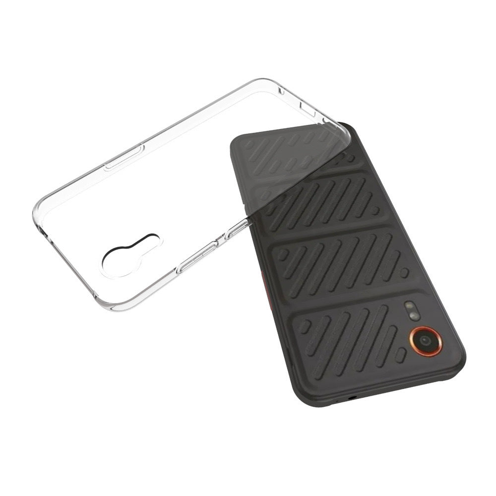 Galaxy Xcover7 Kılıf Zore Süper Silikon Kapak Şeffaf