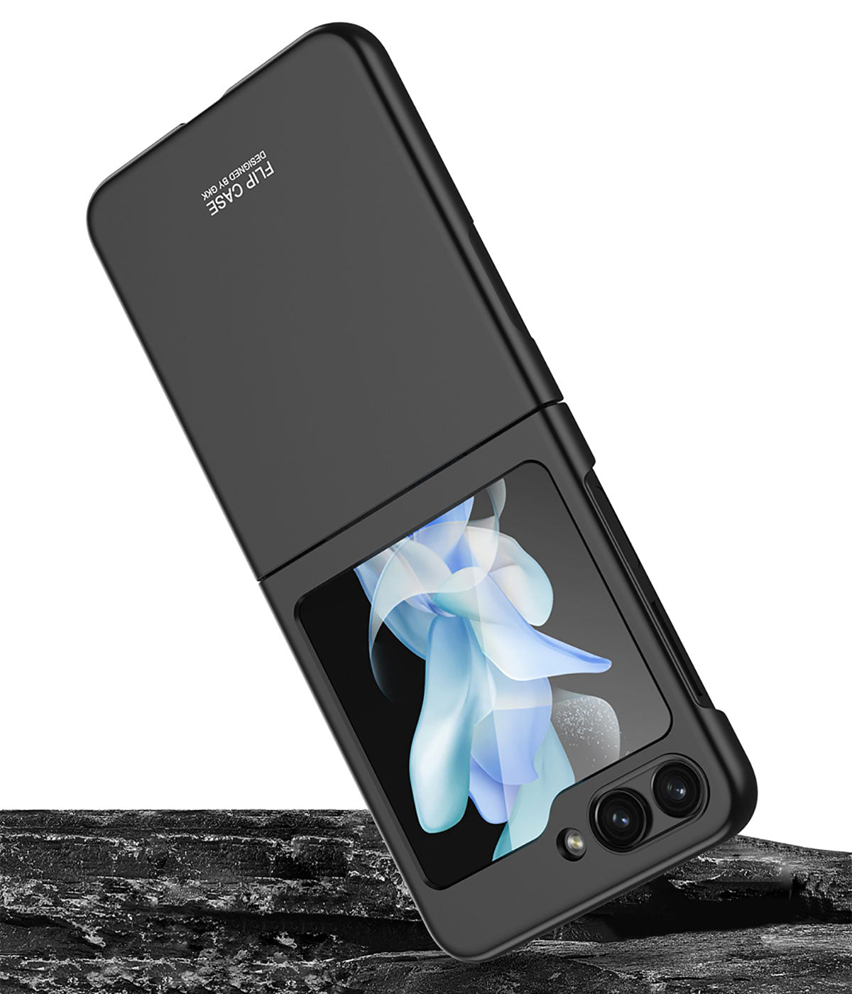 Galaxy Z Flip 5 Kılıf Zore Sert Kıpta Kapak Siyah