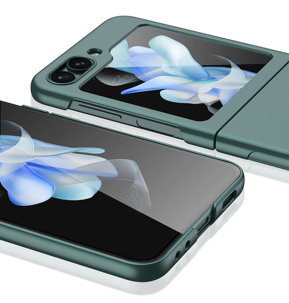 Galaxy Z Flip 5 Kılıf Zore Sert Kıpta Kapak Gri
