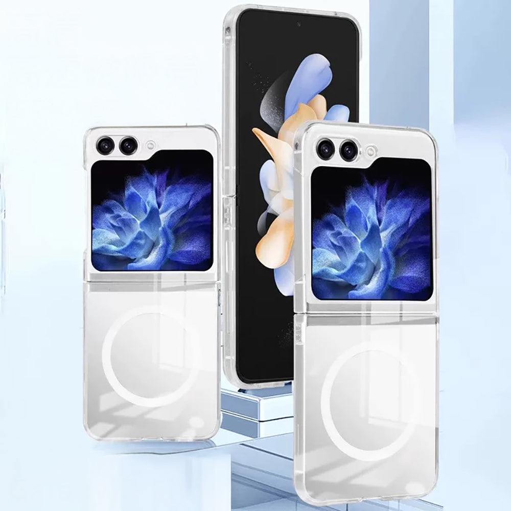 Galaxy Z Flip 6 Kılıf Kamera Korumalı M-safe Sert PC Zore Porto Kapak Şeffaf
